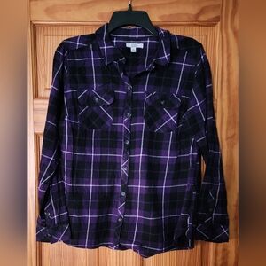 Croft & Barrow Purple and Black Women's Size Medium